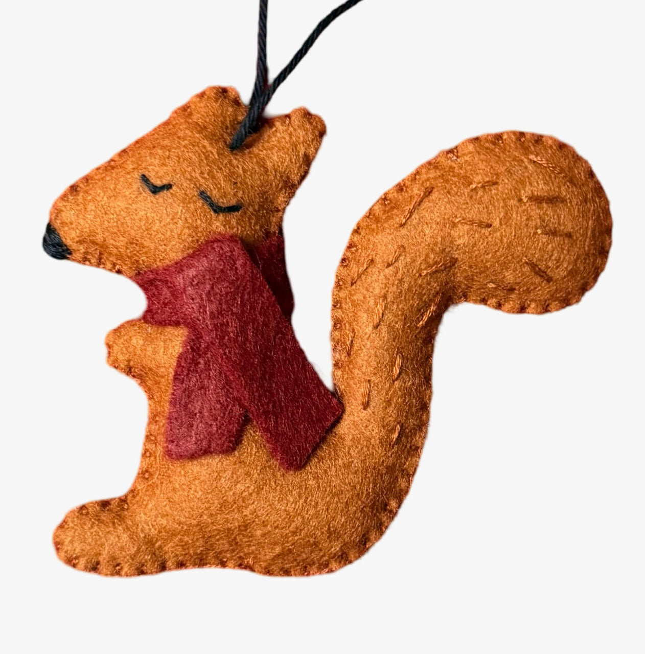 Squirrel Felt Ornament