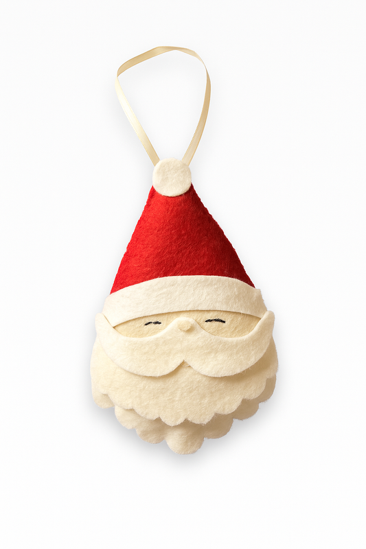HANDMADE SANTA FELT ORNAMENT - LIMITED EDITION